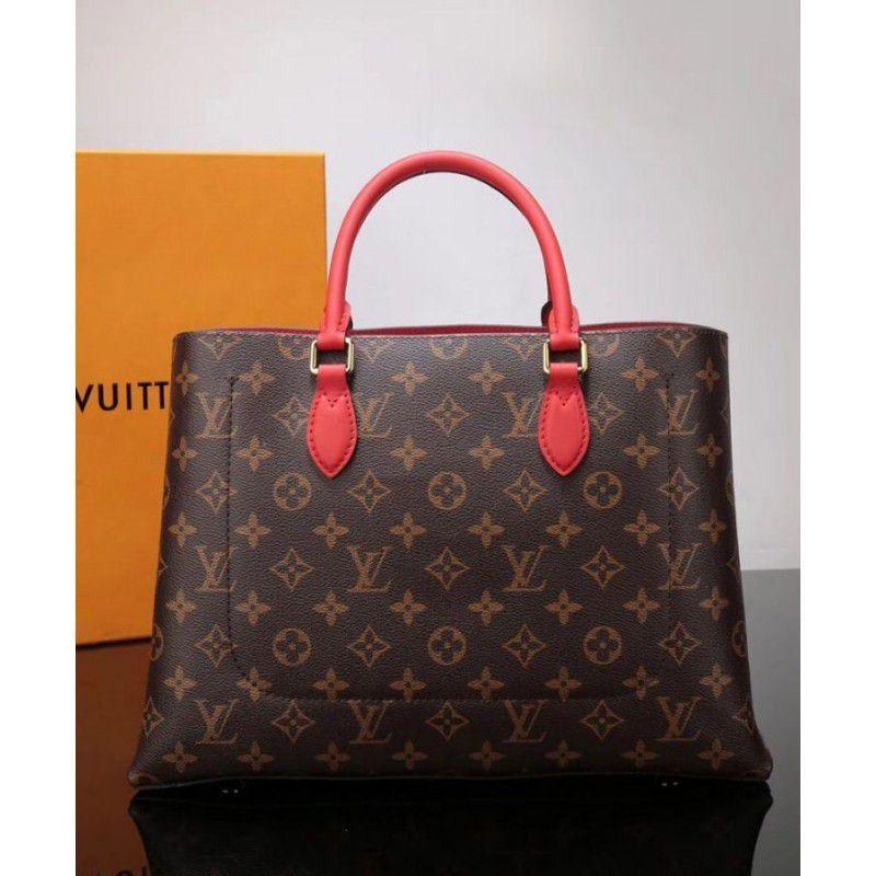 Flower Tote Monogram Canvas M43553 Red