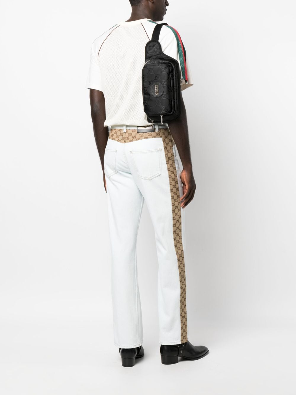 G*u*i double g logo-patch belt bag