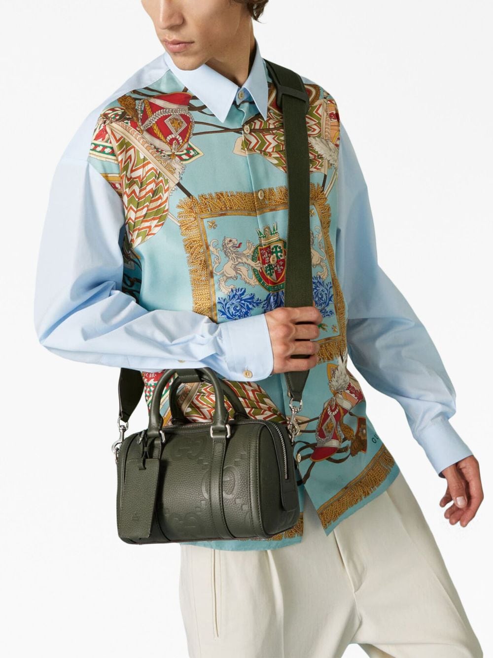G*u*i mini jumbo gg leather duffle bag
