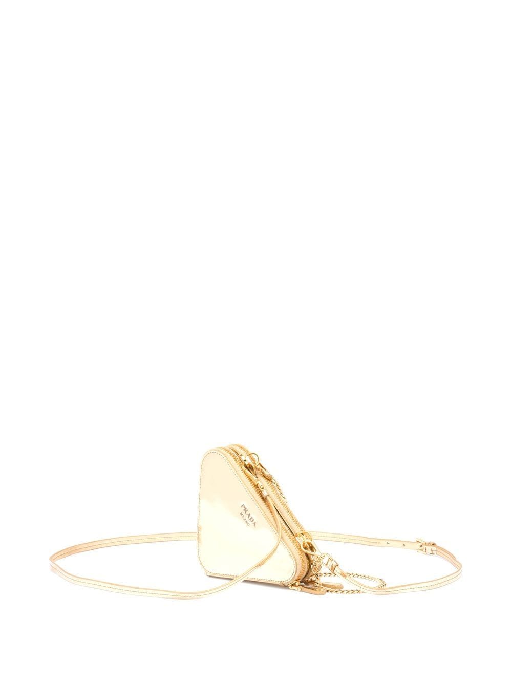 Pra*a studded leather mini pouch