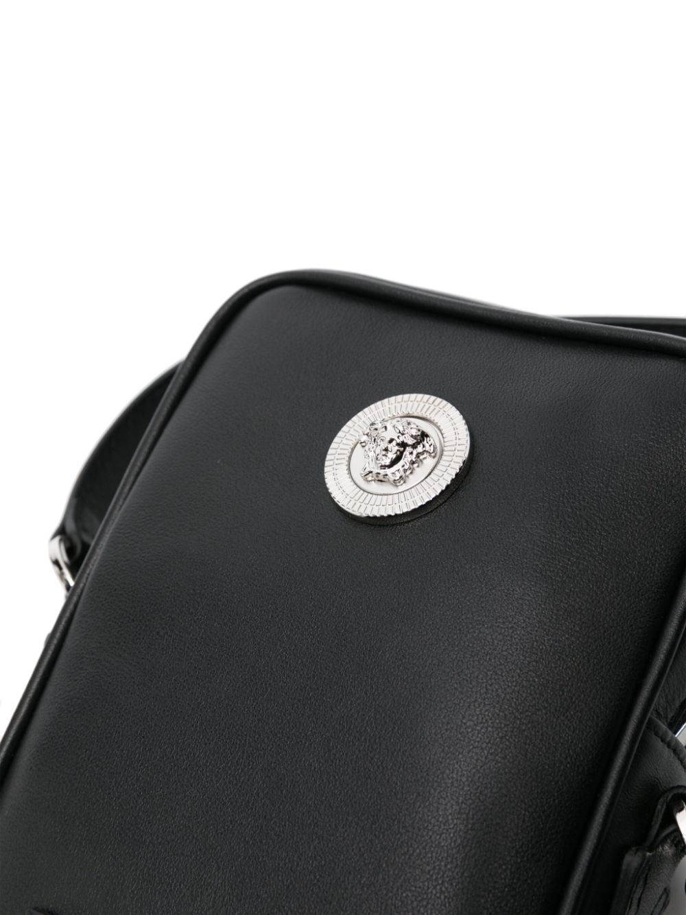 Versace Medusa Head-plaque leather messenger bag
