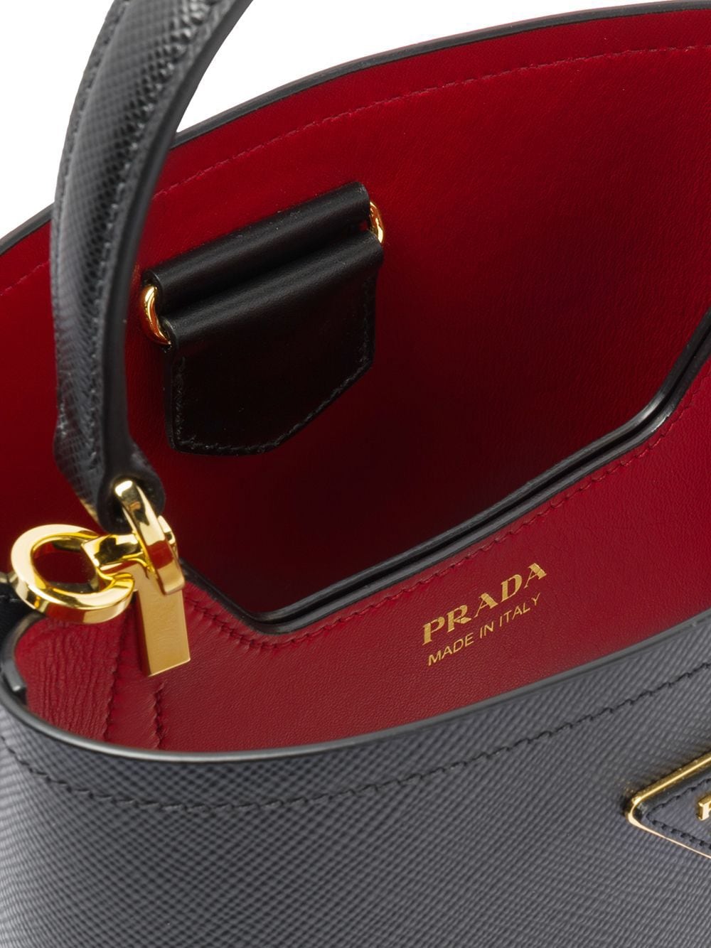 Pra*a double saffiano leather tote