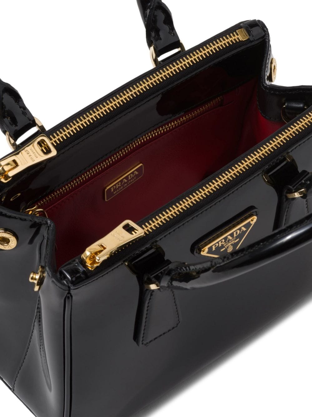 Pra*a galleria patent leather mini bag