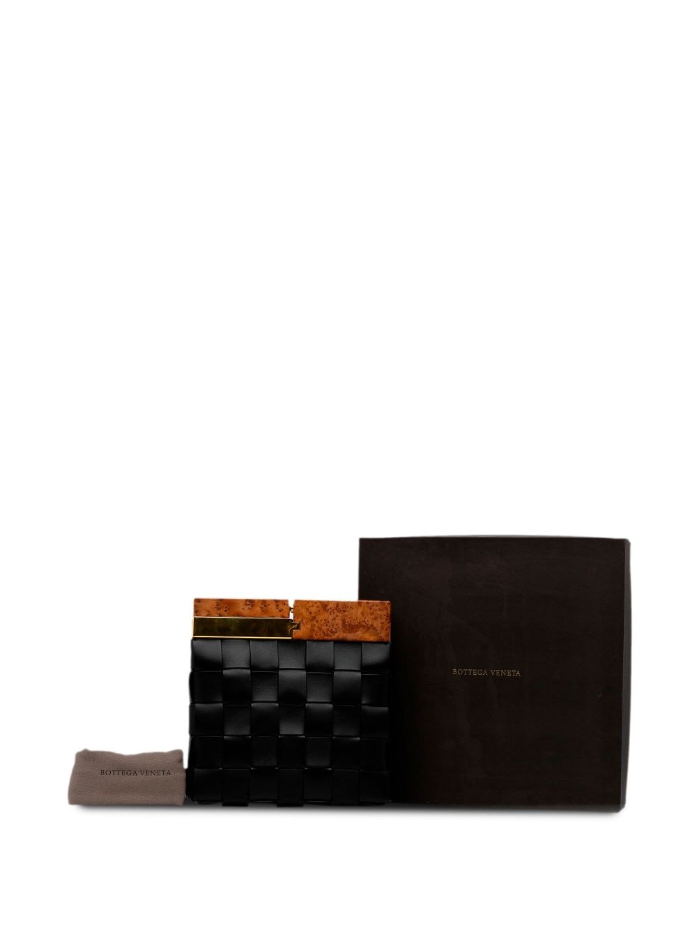 Bo*te*ga ve*ne*ta intrecciato snap clutch bag
