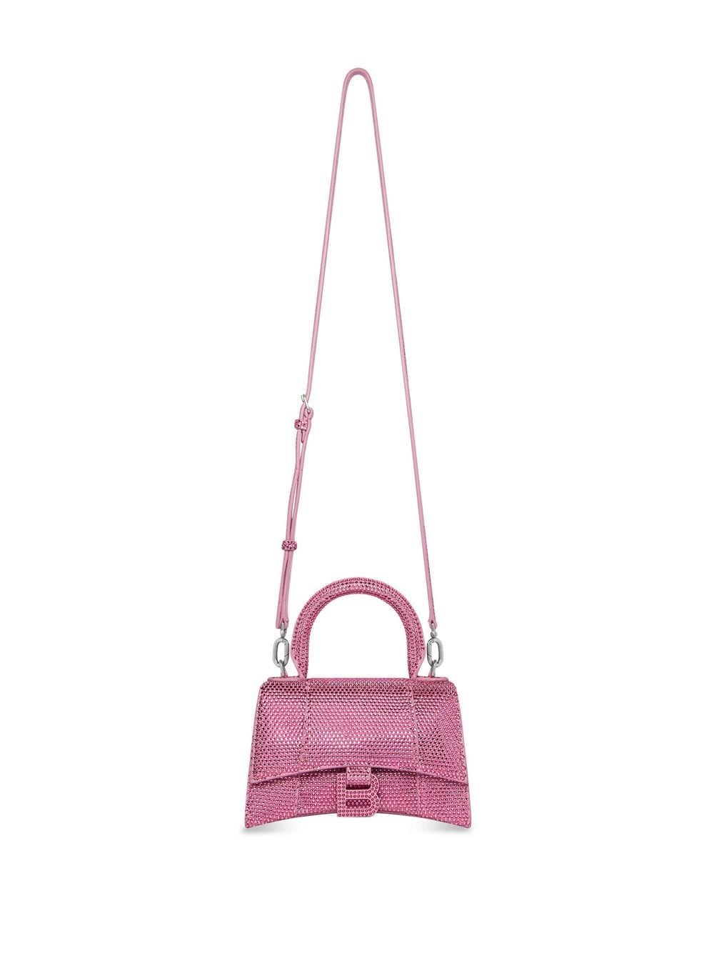Ba*len*cia*ga xs crystal-embellished hourglass tote bag